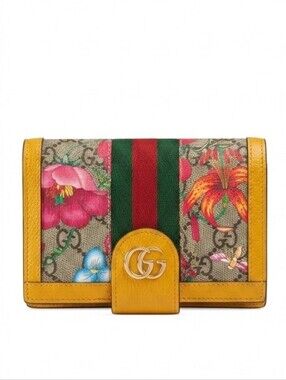 Gucci GG Supreme Monogram Flora Web Ophidia Passport Case